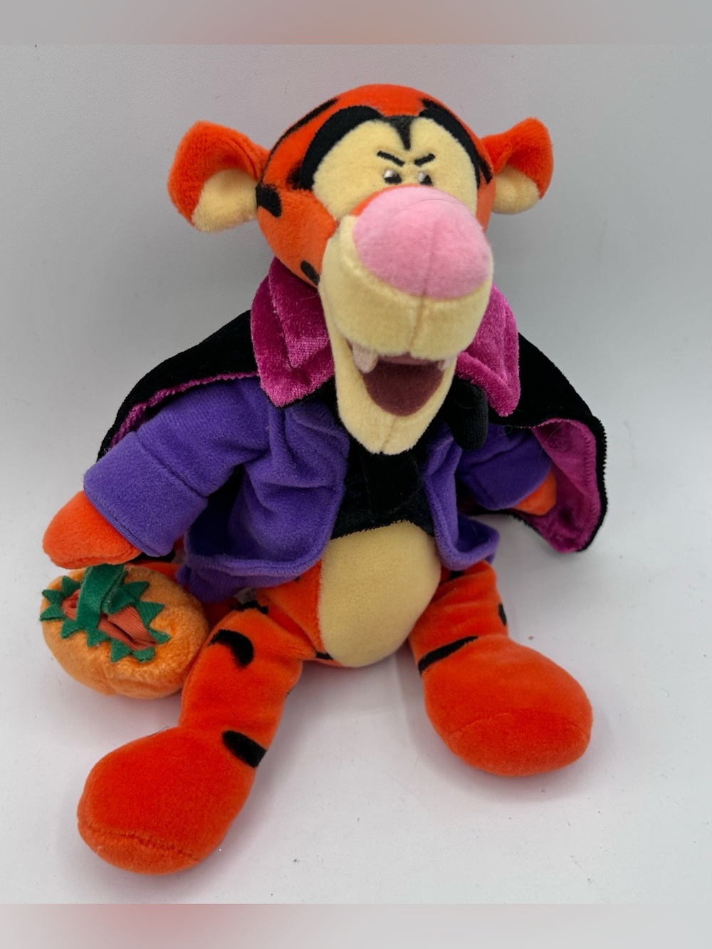Disney Winnie the Pooh Halloween Tigger Vampire Bean Bag Plush Small 9"